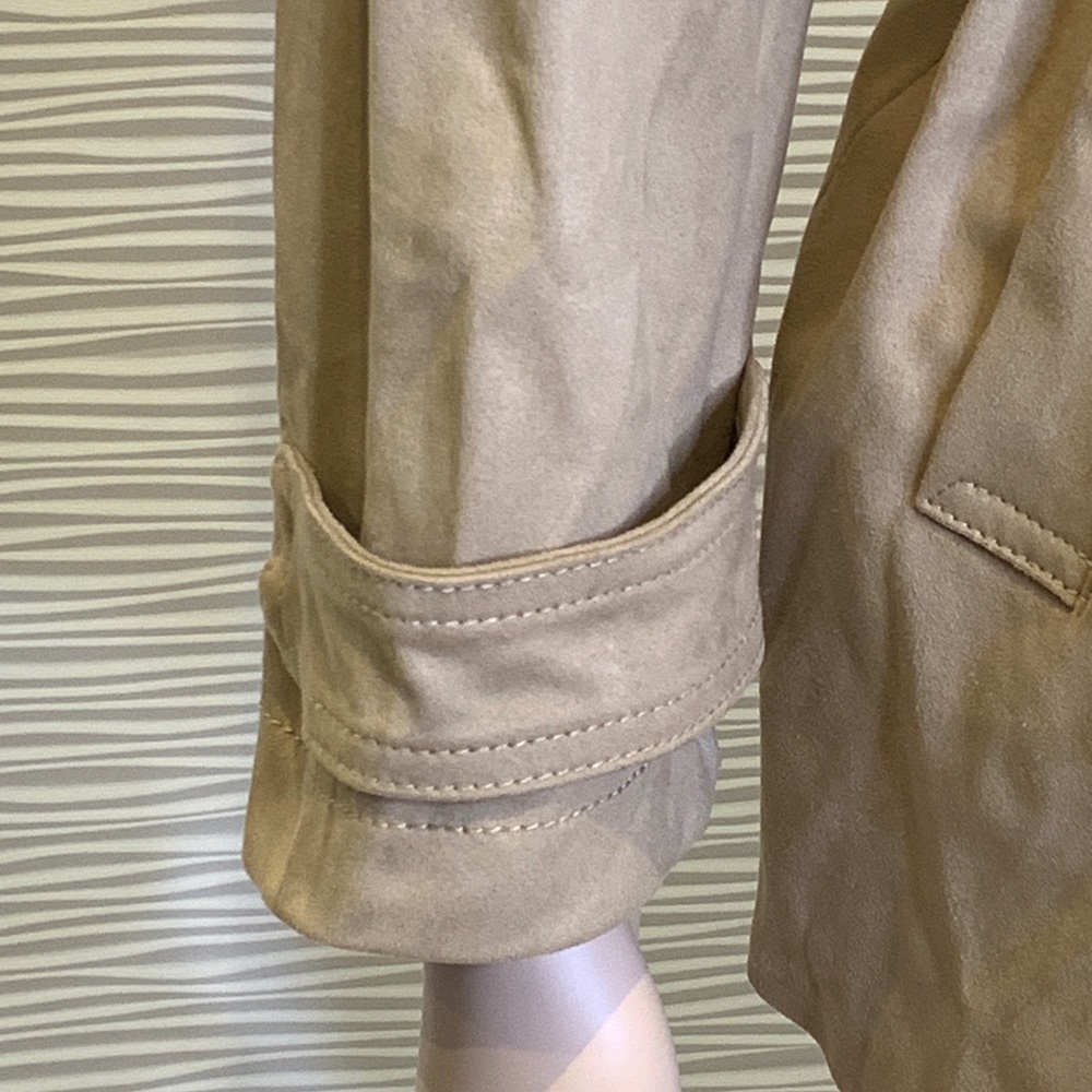Zara Microfibre Tan Jacket Size XS - Picture 5 of 10